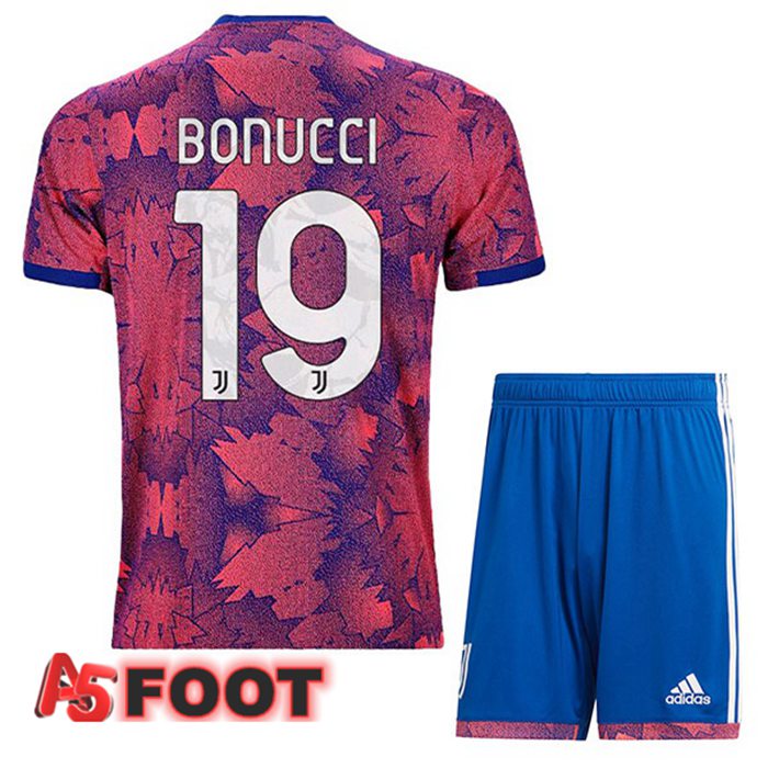 Maillot Foot Juventus (BONUCCI 19) Enfant Exterieur Rose 2022/2023