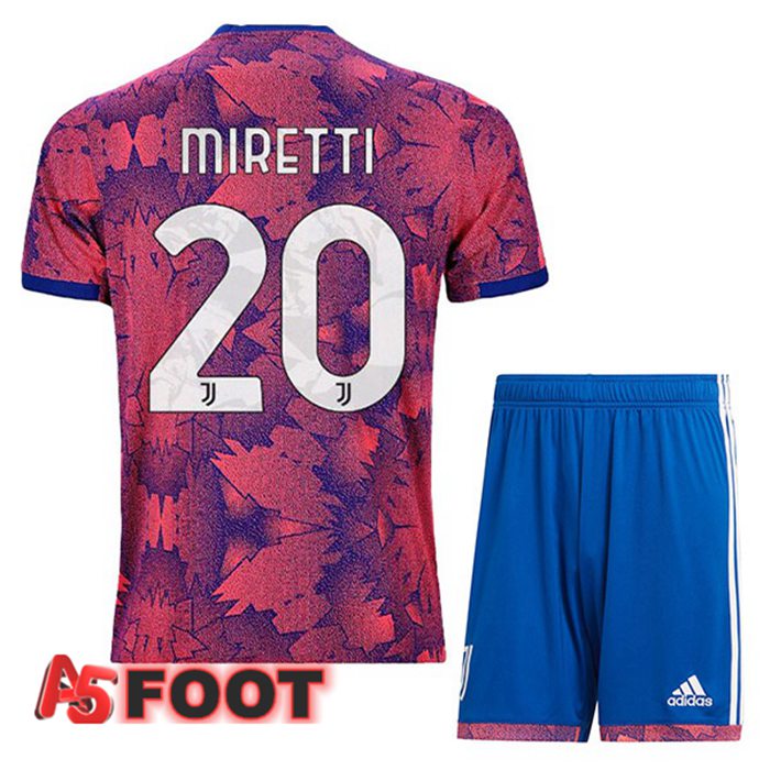 Maillot Foot Juventus (MIRETTI 20) Enfant Exterieur Rose 2022/2023