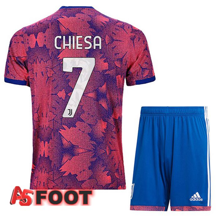 Maillot Foot Juventus (CHIESA 7) Enfant Exterieur Rose 2022/2023