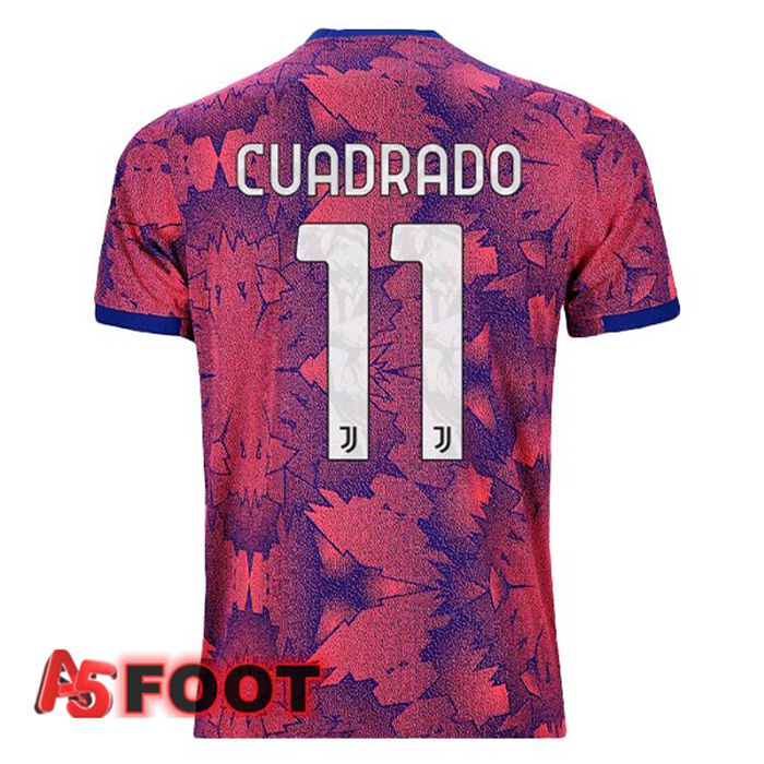 Maillot Foot Juventus (CUADRADO 11) Exterieur Rose 2022/2023