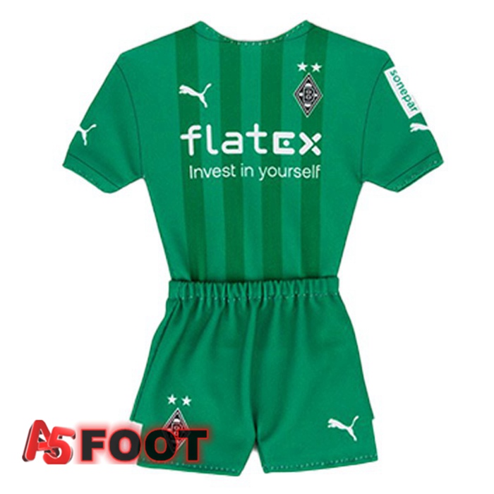 Maillot Foot Monchengladbach Enfant Exterieur Vert 2022/2023