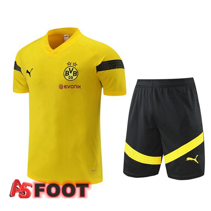 Training T-Shirts Dortmund BVB + Shorts Jaune 2022/2023