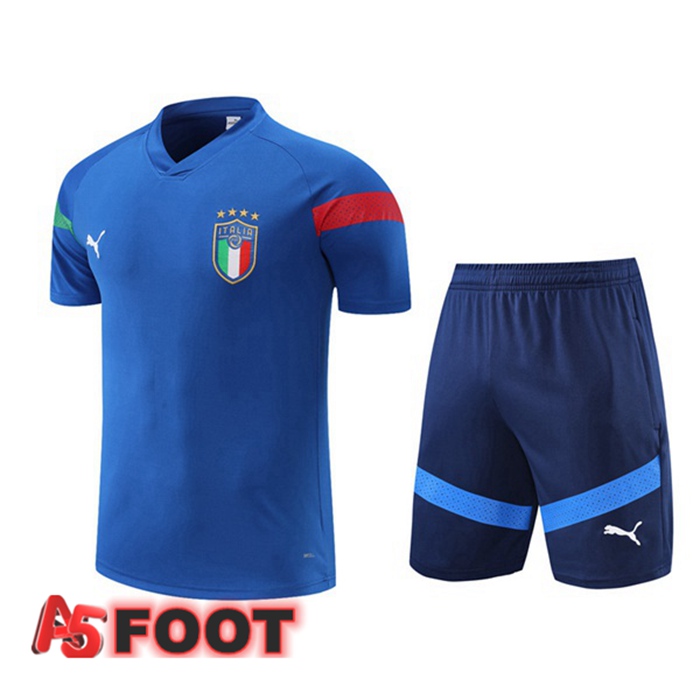 Training T-Shirts Italie + Shorts Bleu 2022/2023