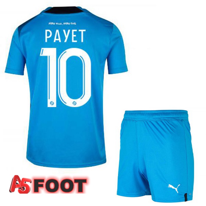 Maillot Foot Marseille OM (PAYET 10) Enfant Third Bleu 2022/2023