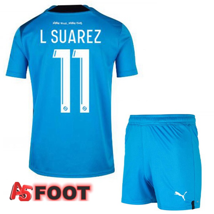 Maillot Foot Marseille OM (L SUAREZ 11) Enfant Third Bleu 2022/2023