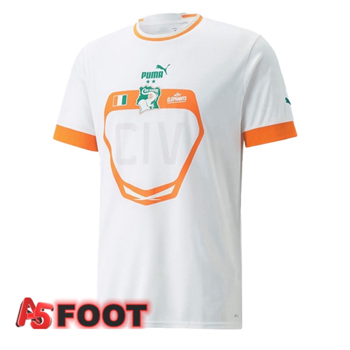 Maillot Equipe de Côte d'Ivoire Exterieur Blanc 2022/2023