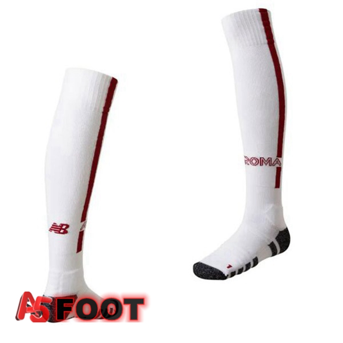 Chaussettes Foot AS Roma Exterieur Blanc 2022/2023