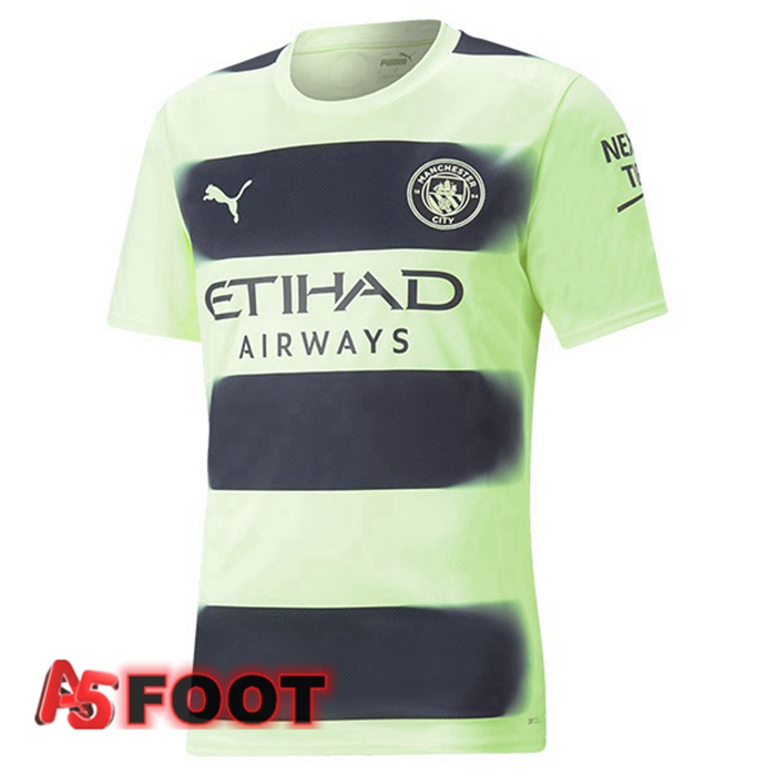 Maillot Foot Manchester City Third Vert Noir 2022/2023