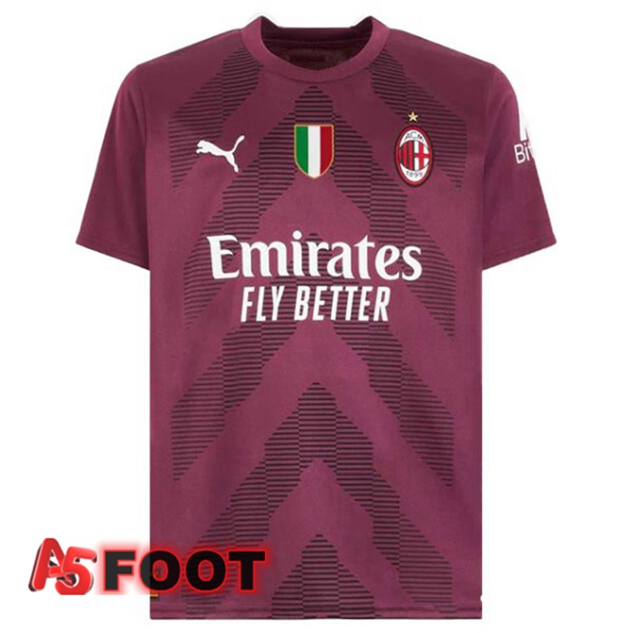 Maillot Foot Milan AC Gardien de but Rouge 2022/2023
