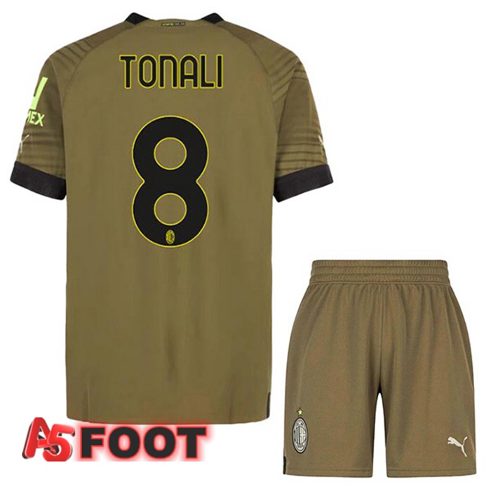 Maillot Foot Milan AC (TONALI 8) Enfant Third Marron 2022/2023