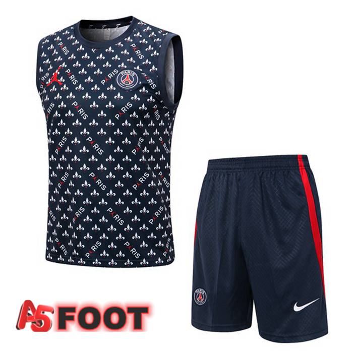 Gilet De Foot Paris PSG + Shorts Bleu Royal 2022/2023