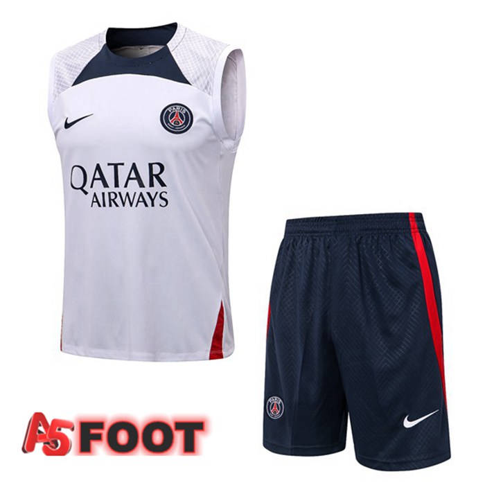 Gilet De Foot Paris PSG + Shorts Blanc 2022/2023