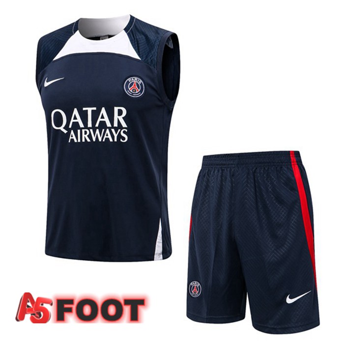 Gilet De Foot Paris PSG + Shorts Bleu Royal 2022/2023