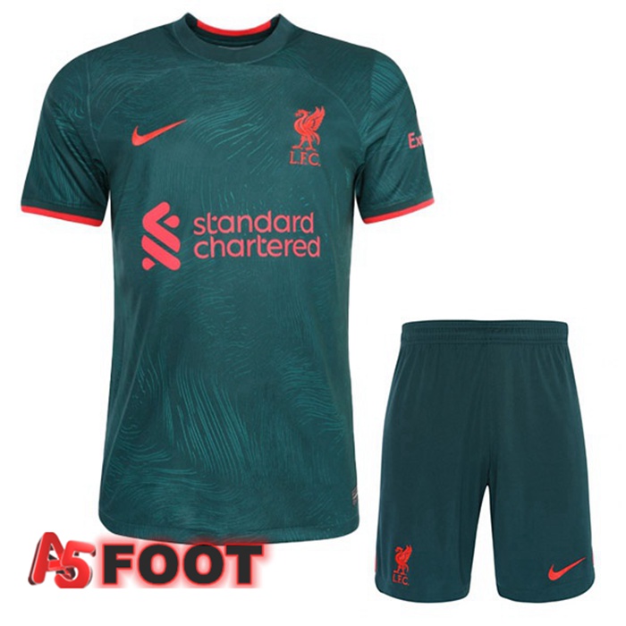 Maillot Foot FC Liverpool Enfant Third Vert 2022/2023