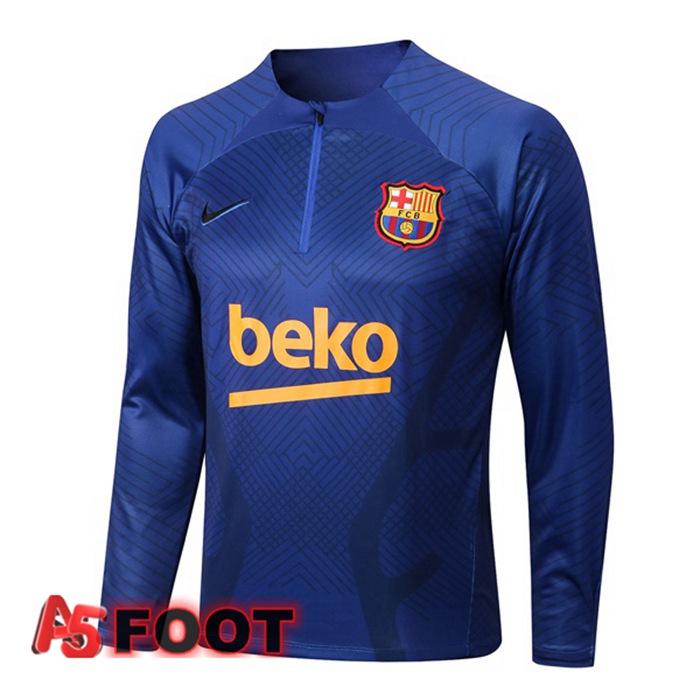Training Sweatshirt FC Barcelone Homme Bleu 2022/2023