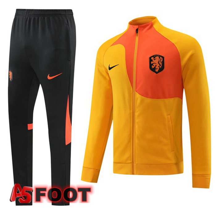 Ensemble Veste Survetement de Foot Pays-Bas Bleu 2022/2023