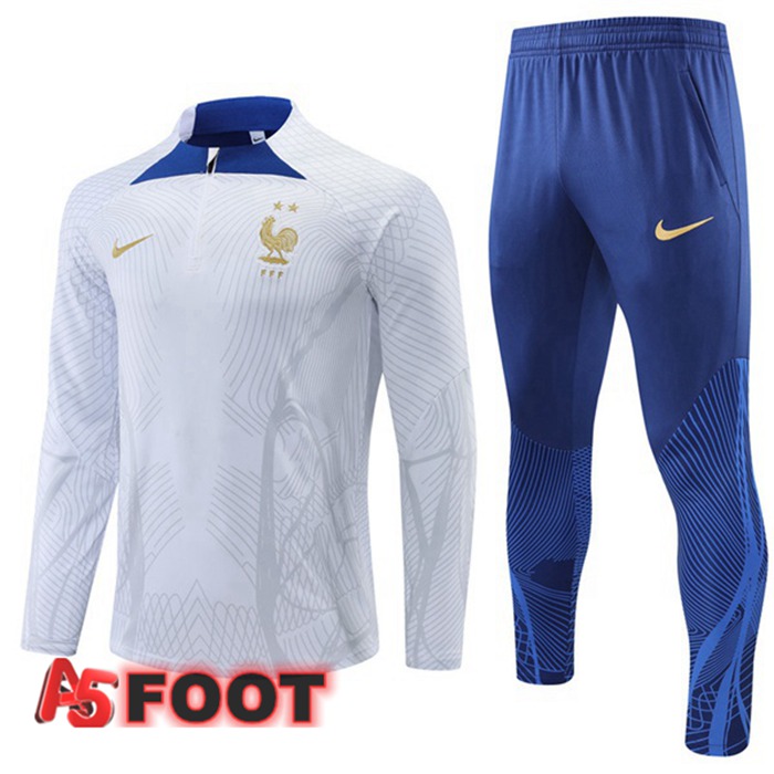 Survetement Foot France Blanc 2022/2023