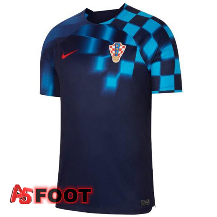 Maillot Equipe de Croatie Exterieur Noir Bleu 2022/2023