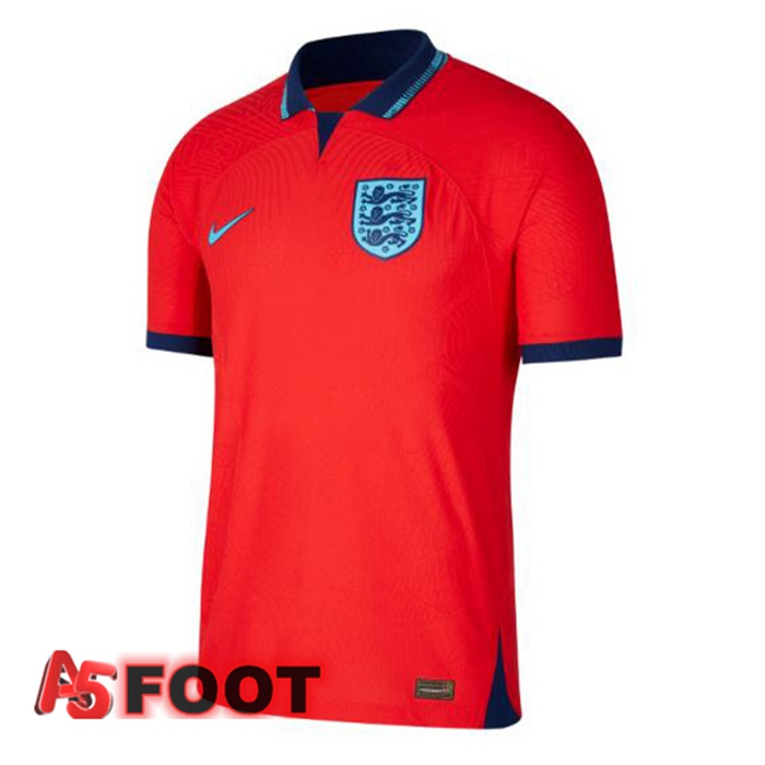 Maillot Equipe De Angleterre Exterieur Rouge Coupe du monde 2022