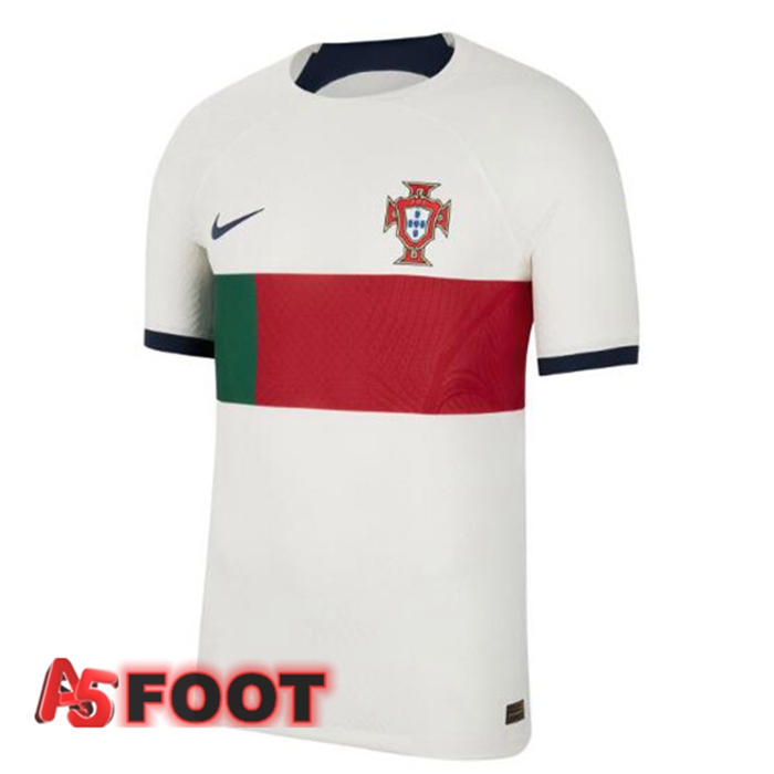 Maillot Equipe De Portugal Exterieur Blanc Rouge Coupe du monde 2022