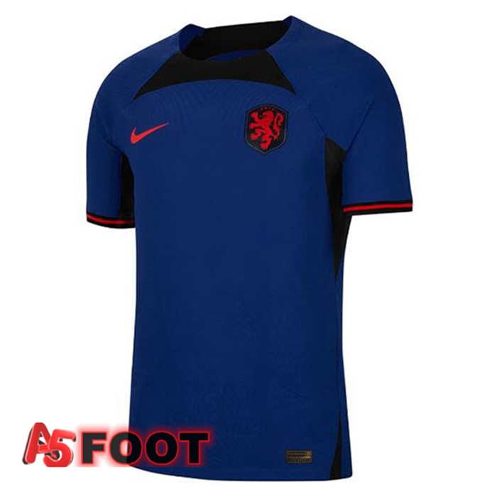 Maillot Equipe De Pays-Bas Exterieur Bleu Coupe du monde 2022