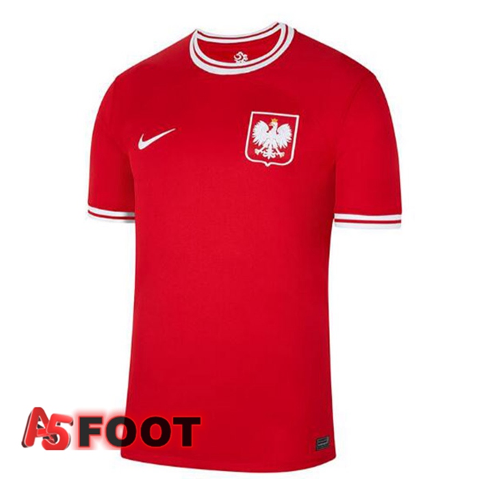 Maillot Equipe De Pologne Exterieur Rouge Coupe du monde 2022