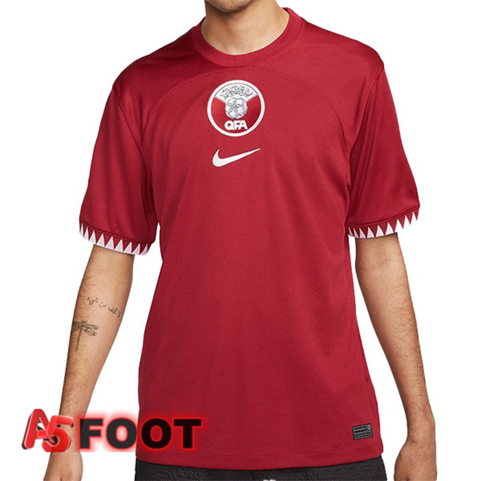 Maillot Equipe De Qatar Domicile Rouge Coupe du monde 2022
