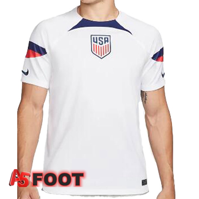 Maillot Equipe De Etats-Unis Domicile Blanc Coupe du monde 2022
