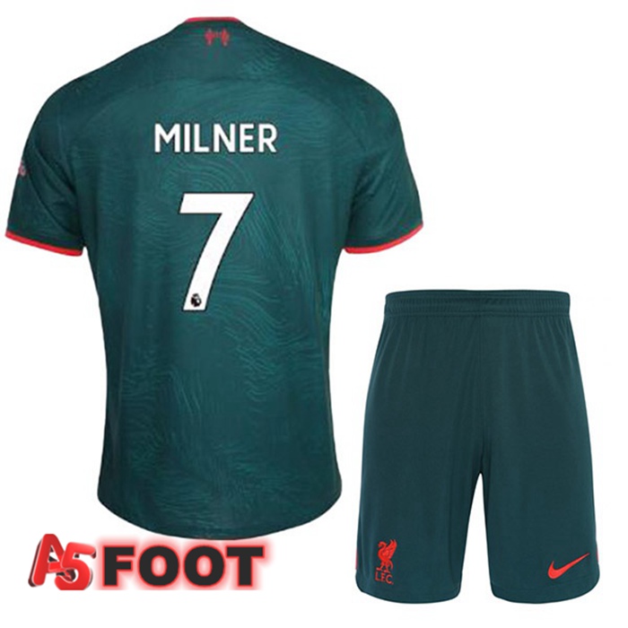Maillot Foot FC Liverpool (MILNER 7) Enfant Third Vert 2022/2023
