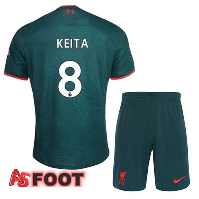 Maillot Foot FC Liverpool (KEITA 8) Enfant Third Vert 2022/2023