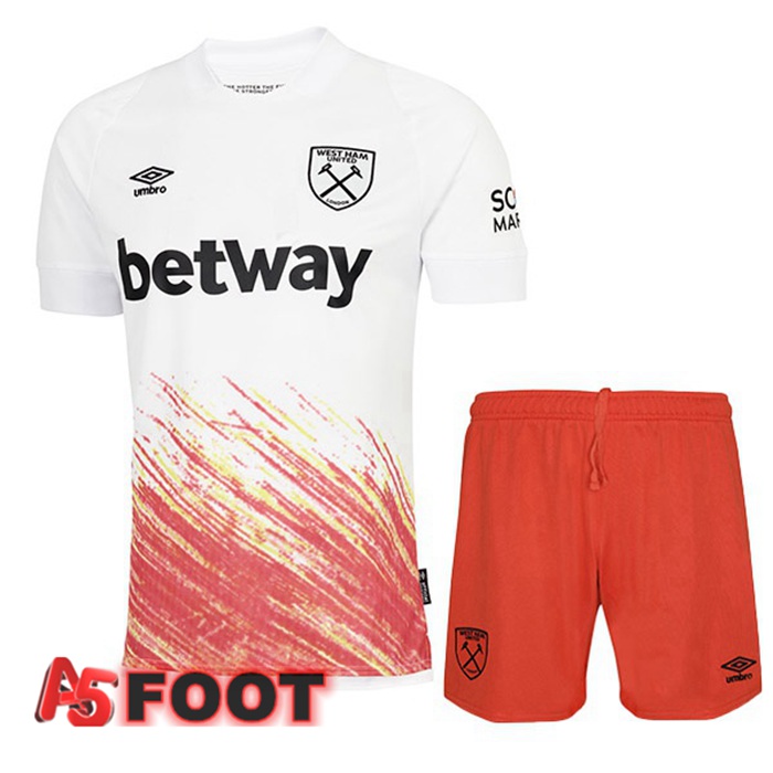 Maillot Foot West Ham Enfant Third Blanc Rouge 2022/2023