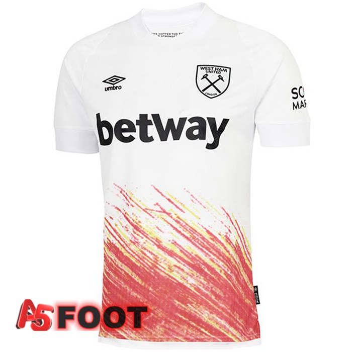 Maillot Foot West Ham Third Blanc Rouge 2022/2023