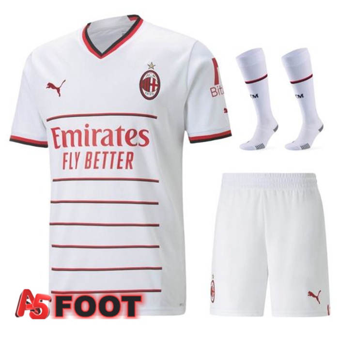 Ensemble Maillot Foot Milan AC Exterieur (Short + Chaussettes) 2022/2023