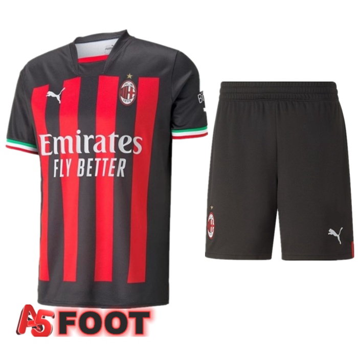 Ensemble Maillot Foot Milan AC Domicile + Short 2022/2023