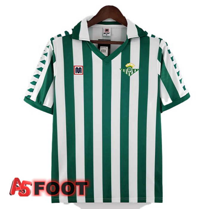 Maillot Foot Real Betis Retro Domicile Vert Blanc 1982-1985
