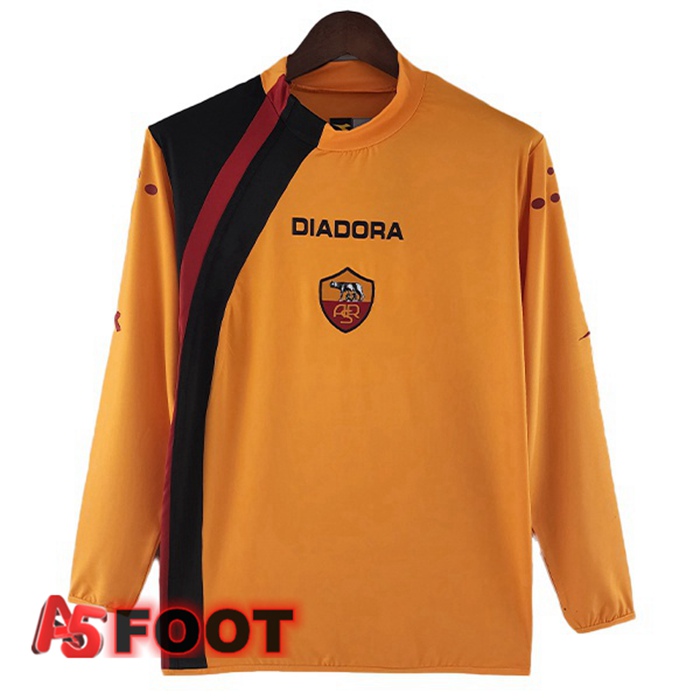 Maillot Foot AS Roma Retro Domicile Manche longue Orange 2005-2006