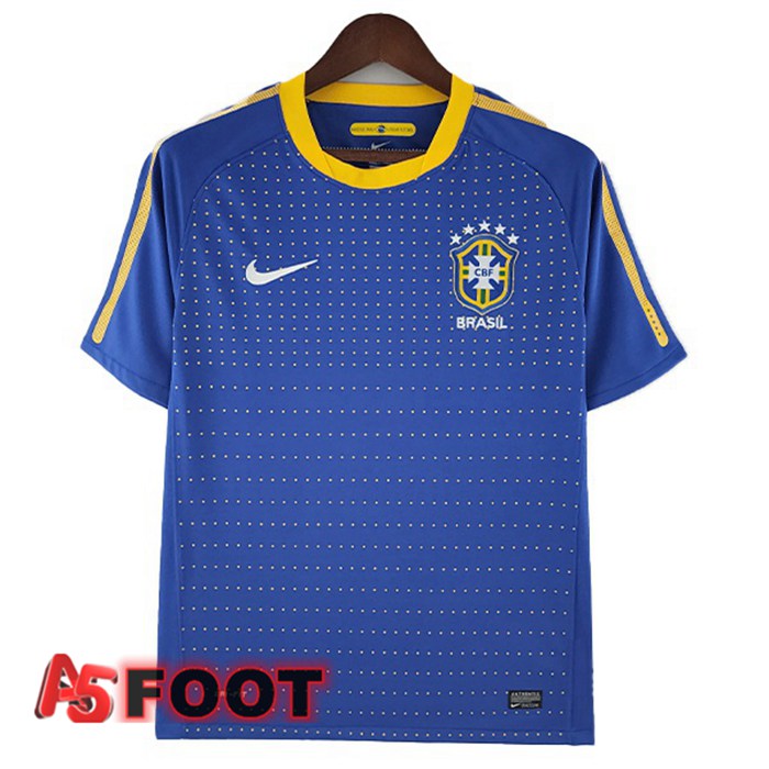 Maillot Foot Bresil Retro Exterieur Bleu 2010