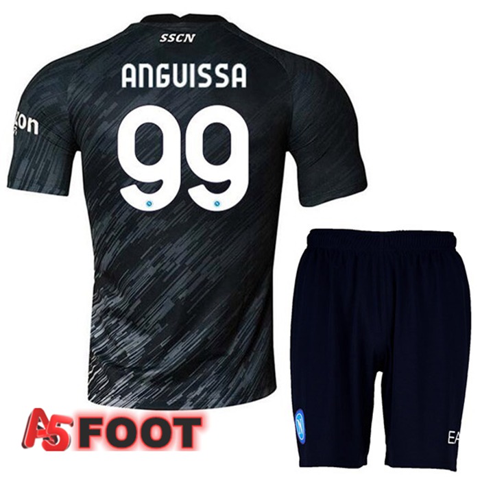 Maillot Foot SSC Naples (Anguissa 99) Enfant Third Noir 2022/2023