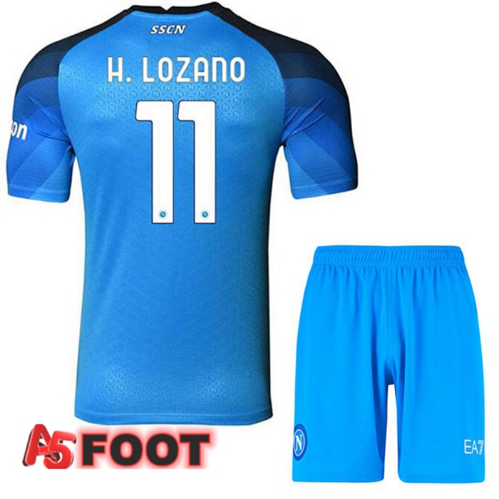 Maillot Foot SSC Naples (H. Lozano 11) Enfant Domicile Bleu 2022/2023