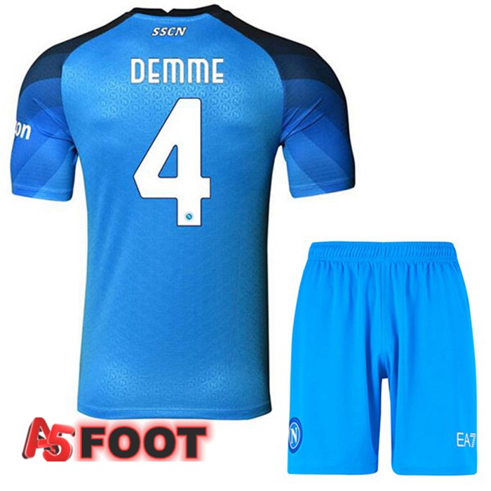 Maillot Foot SSC Naples (Demme 4) Enfant Domicile Bleu 2022/2023