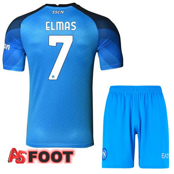 Maillot Foot SSC Naples (Elmas 7) Enfant Domicile Bleu 2022/2023