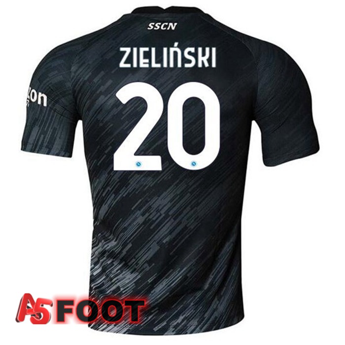 Maillot Foot SSC Naples (Zieliński 20) Third Noir 2022/2023