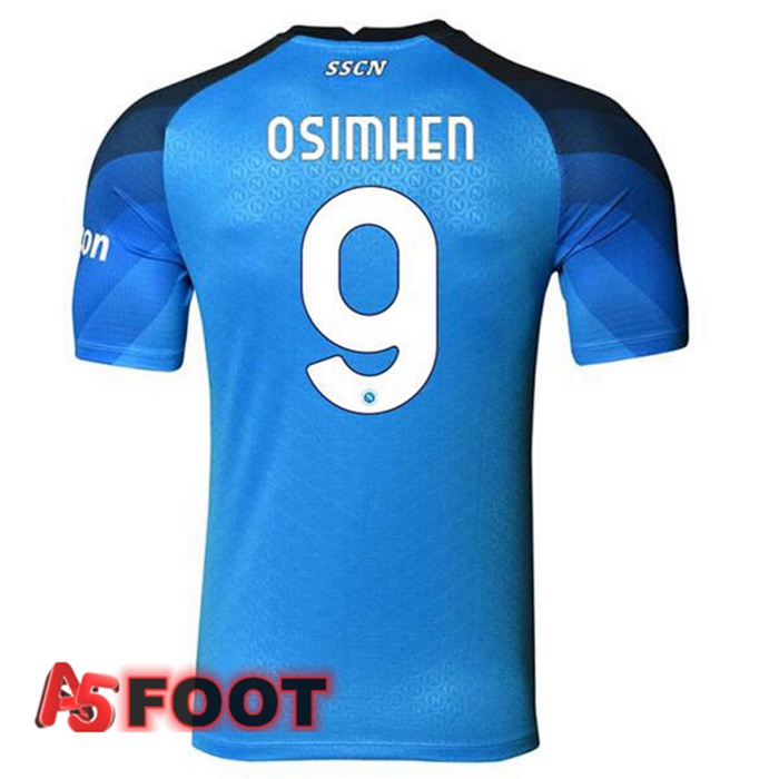 Maillot Foot SSC Naples (Osimhen 9) Domicile Bleu 2022/2023