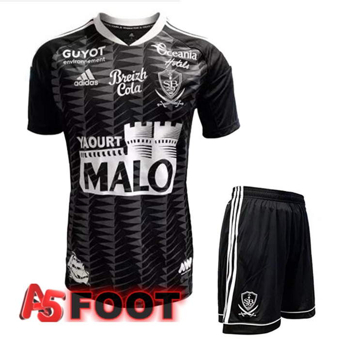 Maillot Foot Stade Brestois Enfant Third Noir 2022/2023