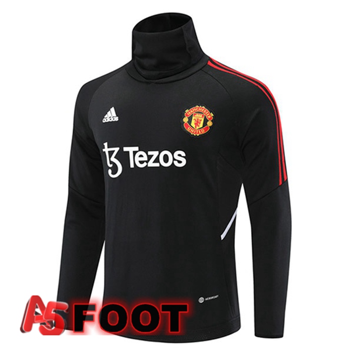 Training Sweatshirt Manchester United Col haut Noir 2022/2023