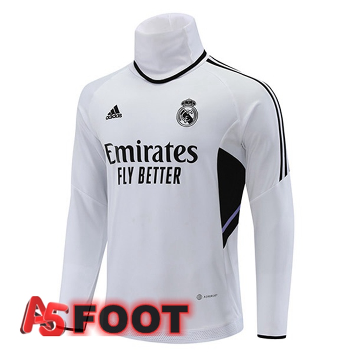 Training Sweatshirt Real Madrid Col haut Blanc 2022/2023
