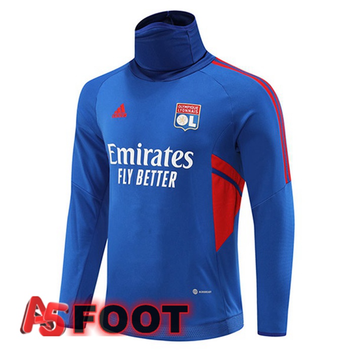 Training Sweatshirt Lyon OL Col haut Bleu 2022/2023