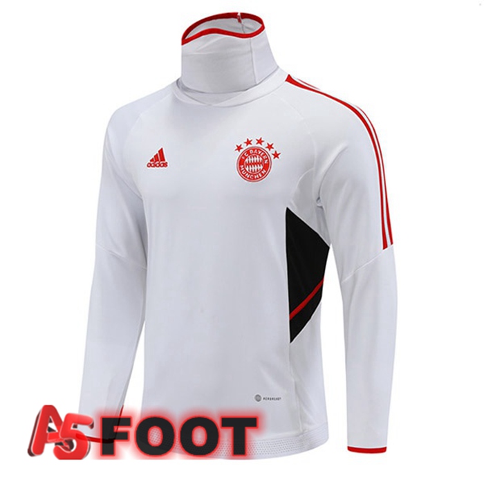 Training Sweatshirt Bayern Munich Col haut Blanc 2022/2023