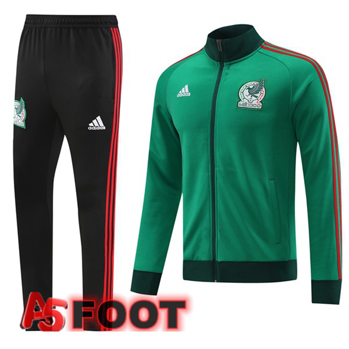 Ensemble Veste Survetement de Foot Mexique Vert 2022/2023