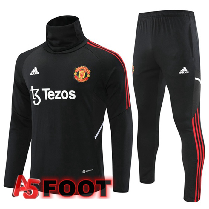 Survetement De Foot Manchester United Col haut Noir 2022/2023